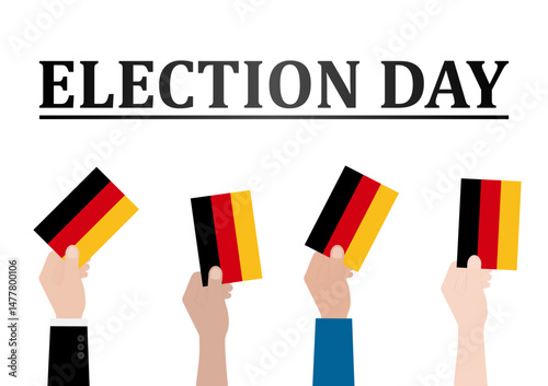 Election in the Germany. Election Concept. Vector Illustration.