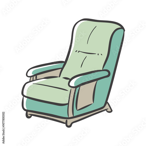recliner chair icon, recliner chair vector illustration-simple illustration of recliner chair, perfect for recliner chair logos and icons