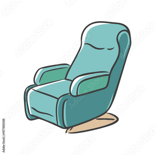 recliner chair icon, recliner chair vector illustration-simple illustration of recliner chair, perfect for recliner chair logos and icons