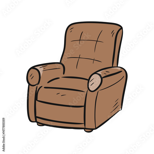 recliner chair icon, recliner chair vector illustration-simple illustration of recliner chair, perfect for recliner chair logos and icons