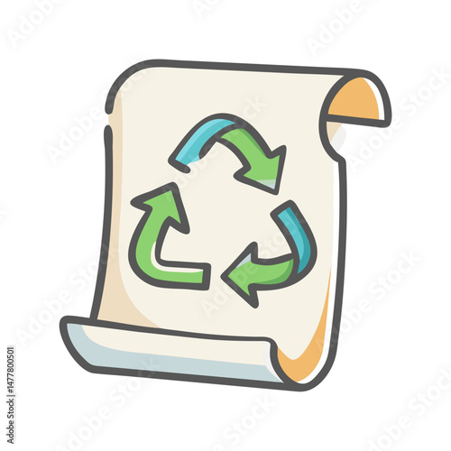 recycled paper icon, recycled paper vector illustration-simple illustration of recycled paper, perfect for recycled paper logos and icons
