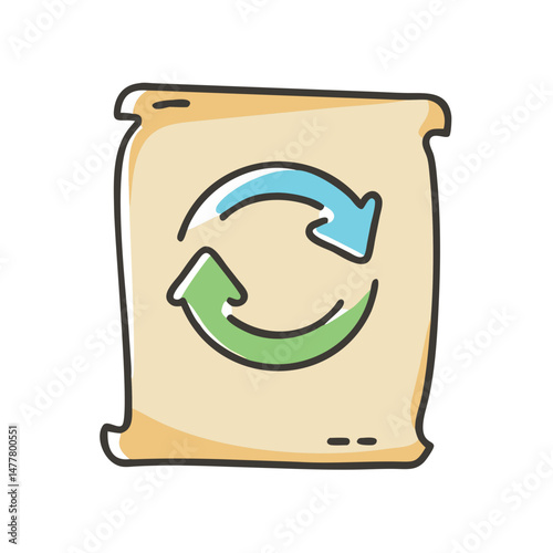 recycled paper icon, recycled paper vector illustration-simple illustration of recycled paper, perfect for recycled paper logos and icons