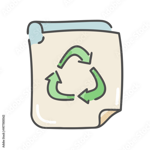 recycled paper icon, recycled paper vector illustration-simple illustration of recycled paper, perfect for recycled paper logos and icons