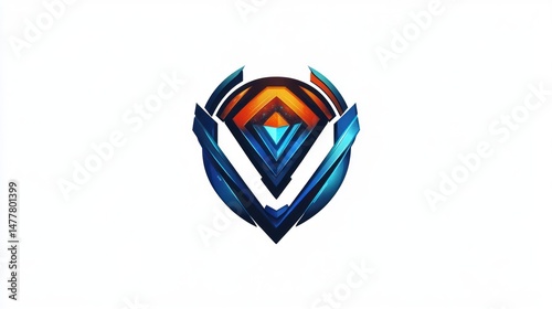 Free Download Abstract emblem, futuristic design - GFXLoad