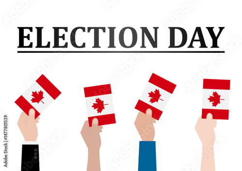Election in the Canada. Election Concept. Vector Illustration.