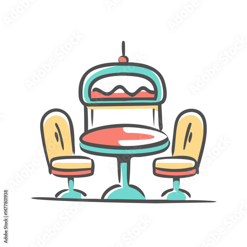 retro diner icon, retro diner vector illustration-simple illustration of retro diner, perfect for retro diner logos and icons