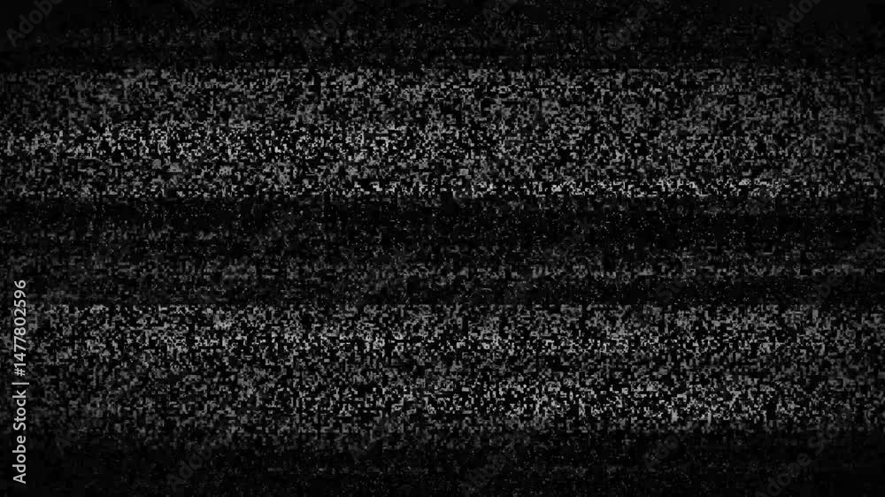 Noise on a old TV screen. tv screen noise glitch effect. Glitch static white noise television . Detuned analog televisor No signal TV , Noise tv screen pixels interfering signal ,Analog Static Noise