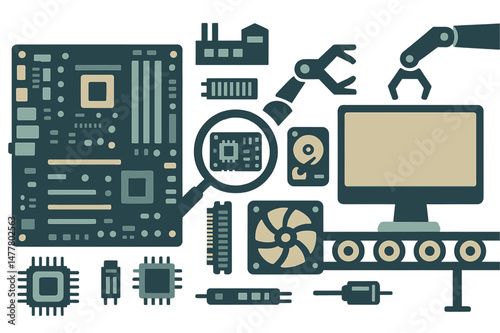 The plant manufactures computer parts, including boards and spare components, utilizing various computer technologies
