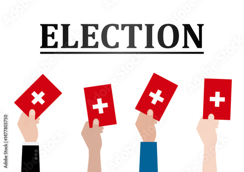 Election in the Switzerland. Election Concept. Vector Illustration.