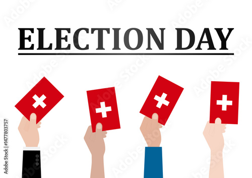 Election in the Switzerland. Election Concept. Vector Illustration.