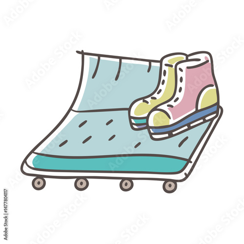 roller rink floor icon, roller rink floor vector illustration-simple illustration of roller rink floor, perfect for roller rink floor logos and icons