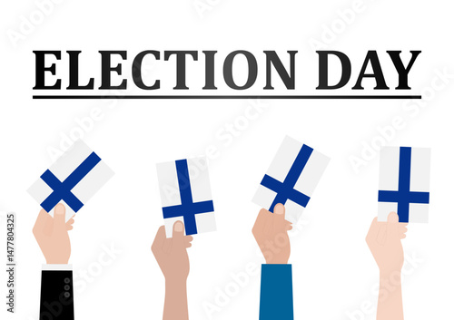 Election in the Finland. Election Concept. Vector Illustration.