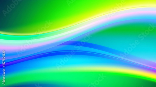 Abstract Colorful Wavy Lines Background Illustration Art