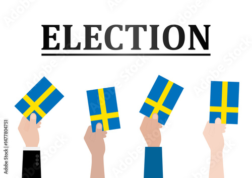 Election in the Sweden. Election Concept. Vector Illustration.