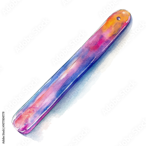 Nail File, watercolor vector, isolated on a white background.