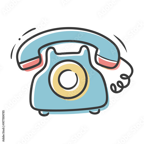 rotary phone icon, rotary phone vector illustration-simple illustration of rotary phone, perfect for rotary phone logos and icons