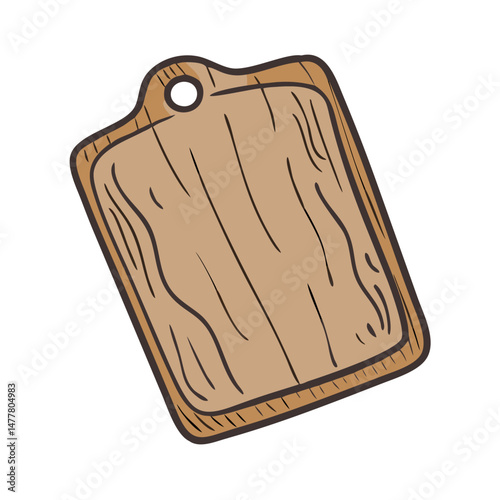 rustic wooden cutting board icon, rustic wooden cutting board vector illustration-simple illustration of rustic wooden cutting board, perfect for rustic wooden cutting board logos and icons