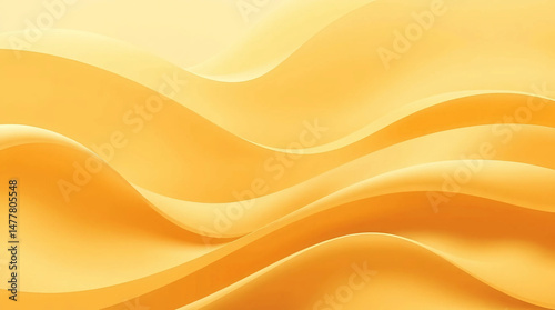 Abstract Gold Waves Flowing Background with Smooth Texture