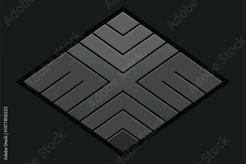 Matte Black Square Metal Tiles