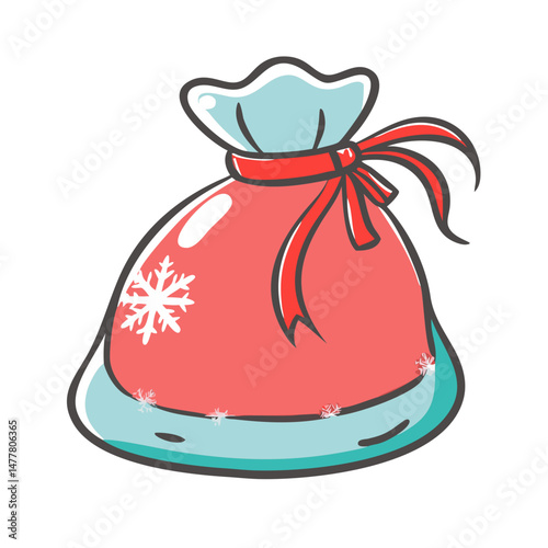 santa s sack icon, santa s sack vector illustration-simple illustration of santa s sack, perfect for santa s sack logos and icons