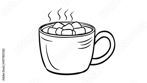 Hot Chocolate Mug with Marshmallows