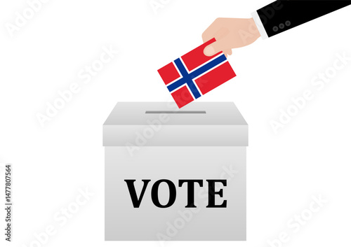 Election in the Norway. Election Concept. Vector Illustration.