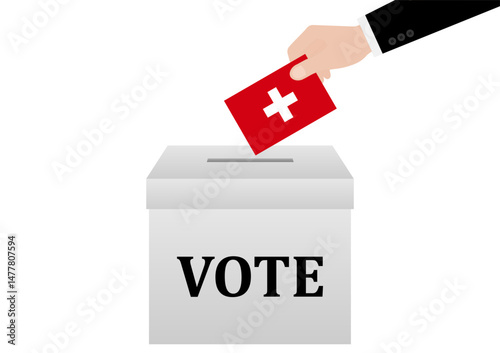 Election in the Switzerland. Election Concept. Vector Illustration.