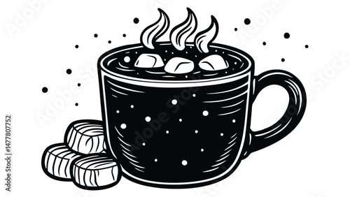 Hot Chocolate Mug with Marshmallows