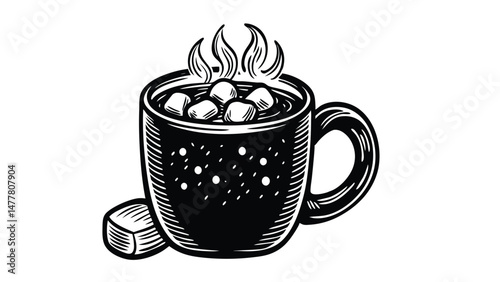 Hot Chocolate Mug with Marshmallows