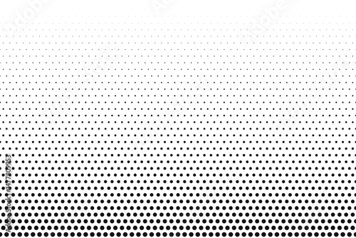 Pixel disintegration background. Halftone effect with small dots and particles. Pixel disintegration effect. Dispersed dotted pattern, decay effect. Vector