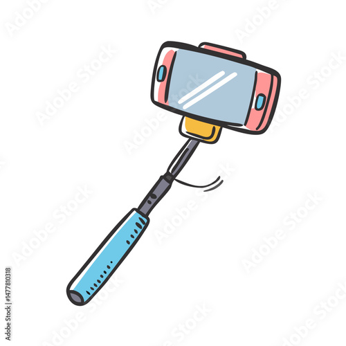selfie stick icon, selfie stick vector illustration-simple illustration of selfie stick, perfect for selfie stick logos and icons