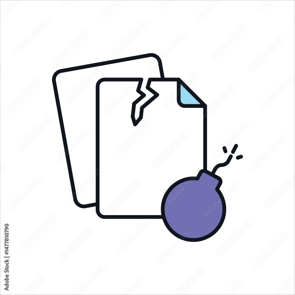 Obraz premium File Threat Vector icon