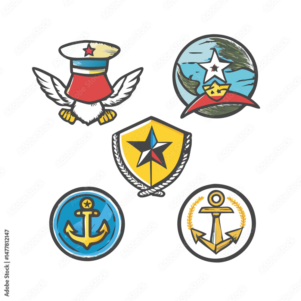 service branch logos army navy air force marin icon, service branch logos army navy air force marin vector,