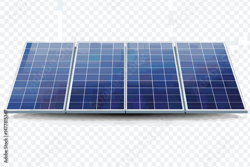 Solar power plant isolated on white background