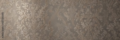 Sophisticated damask wallpaper, subtle sheen, embossed effect,  vine,  background pattern,  floral