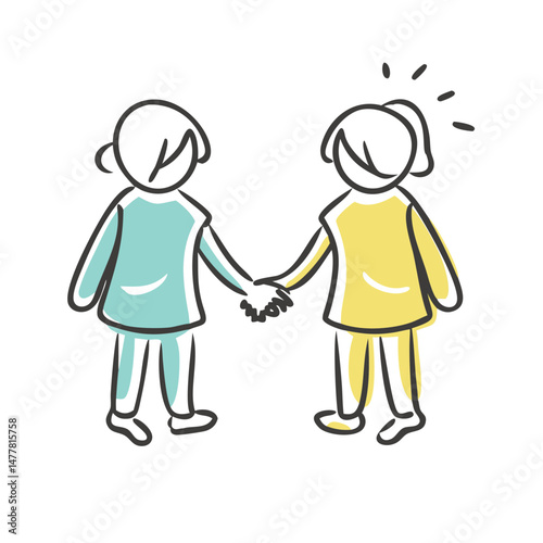 siblings holding hands icon, siblings holding hands vector illustration-simple illustration of siblings holding hands, perfect for siblings holding hands logos and icons
