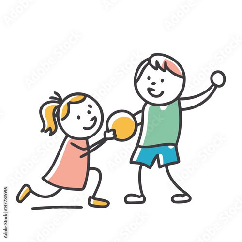 siblings playing icon, siblings playing vector illustration-simple illustration of siblings playing, perfect for siblings playing logos and icons