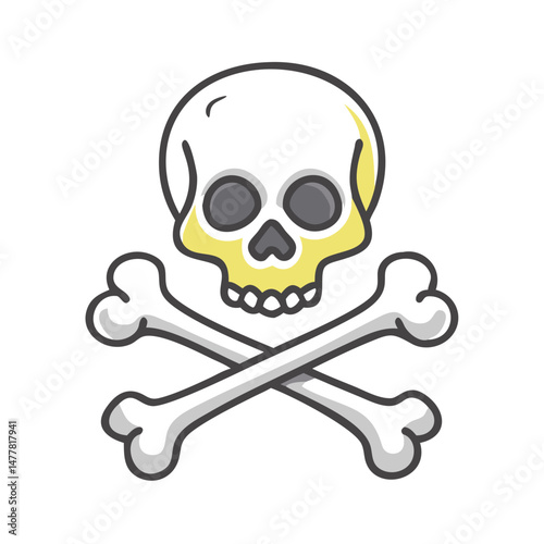 skull and crossbones icon, skull and crossbones vector illustration-simple illustration of skull and crossbones, perfect for skull and crossbones logos and icons