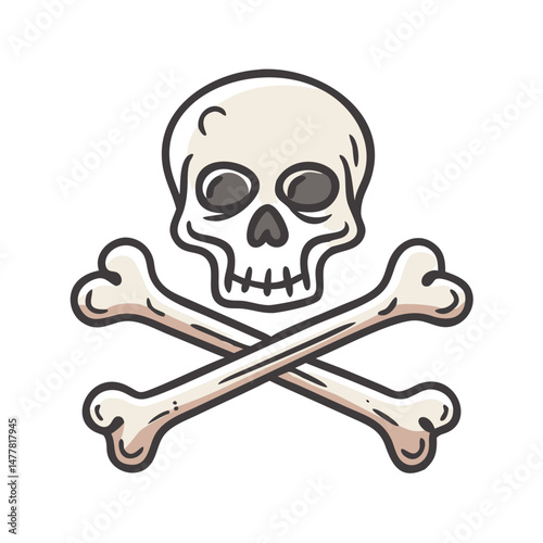 skull and crossbones icon, skull and crossbones vector illustration-simple illustration of skull and crossbones, perfect for skull and crossbones logos and icons