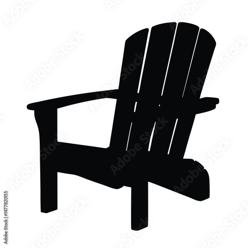 patio chair vector silhouette icon - perfect for furniture icons, decals, or eps crafts.