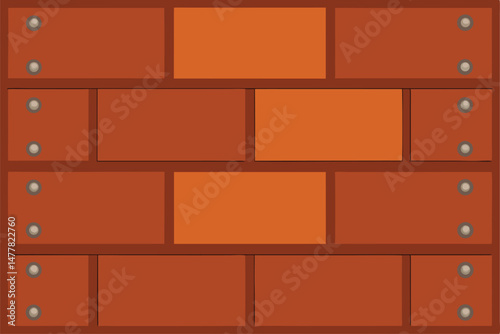 Riveted iron tiles with texture