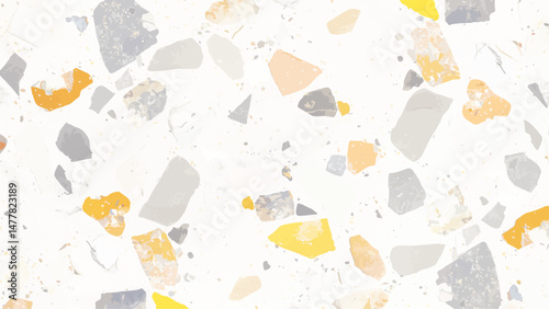Colorful venetian terrazzo imitation seamless pattern. Realistic marble texture Terrazzo floor texture