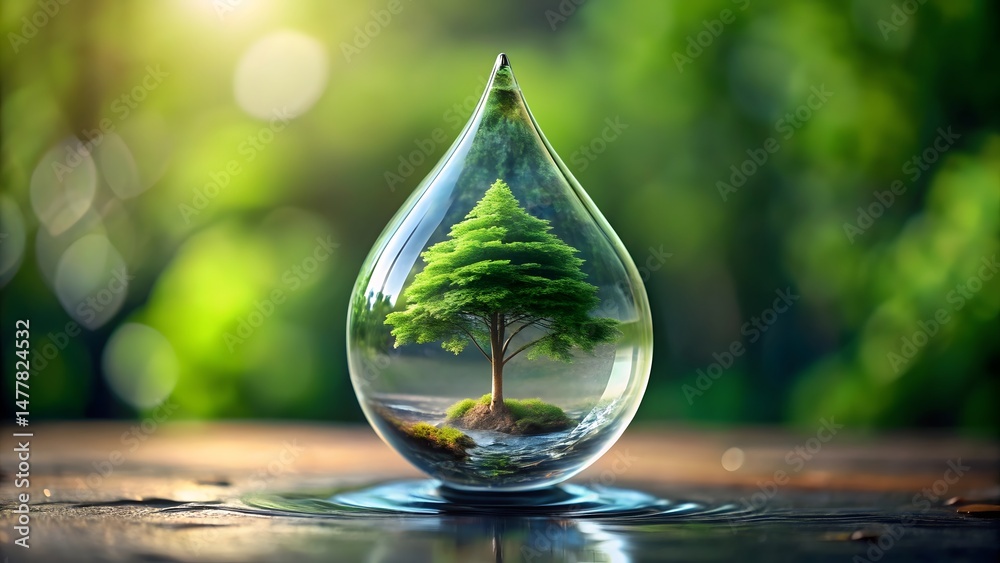 custom made wallpaper toronto digitalTree in Waterdrop