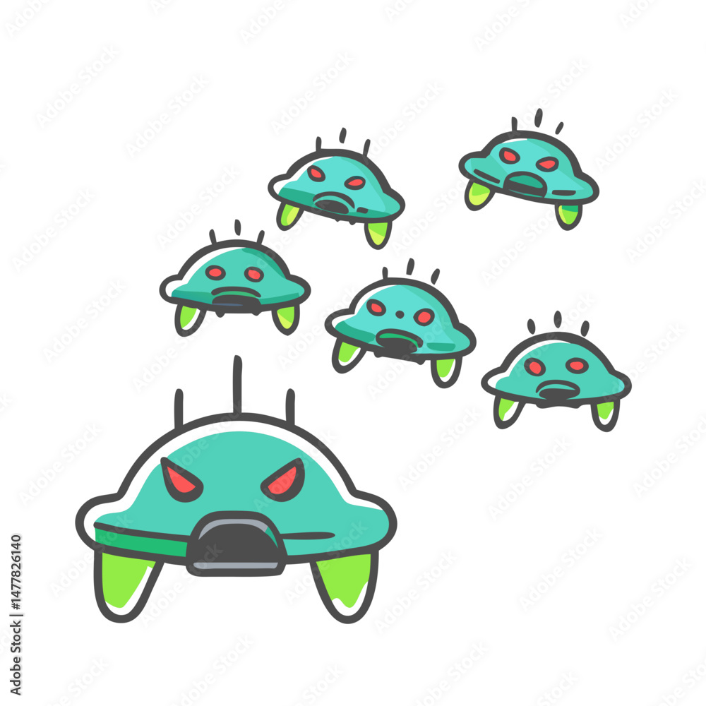 space invaders icon, space invaders vector illustration-simple illustration of space invaders, perfect for space invaders logos and icons