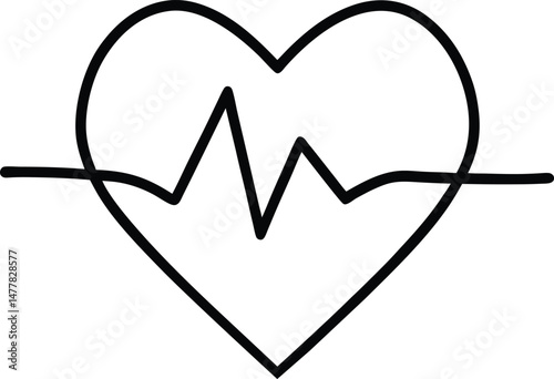 heart and heartbeat symbol
