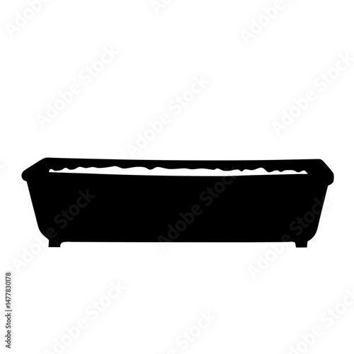 planter box vector silhouette icon - perfect for furniture icons, decals, or SVG crafts.