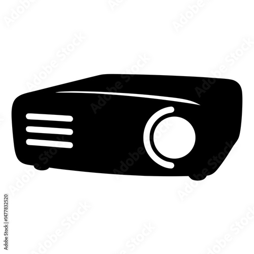 projectorvector silhouette icon - perfect for electronics-themed crafts, decals, or SVG projects.