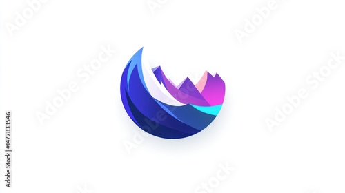 Free Download Abstract mountain and wave graphic - GFXLoad
