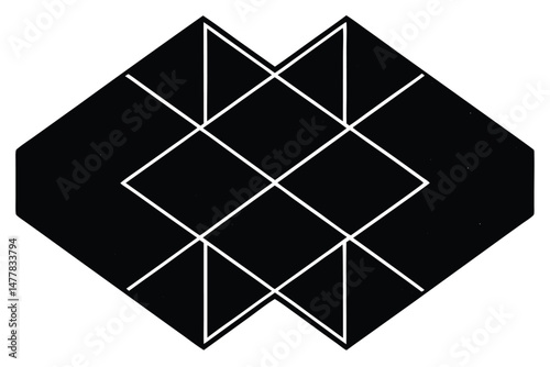Nickel Tiles with Diagonal Line Pattern