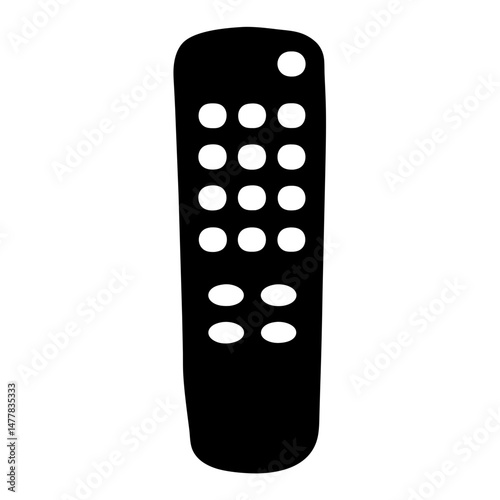 remote controlvector silhouette icon - perfect for electronics-themed crafts, decals, or SVG projects.